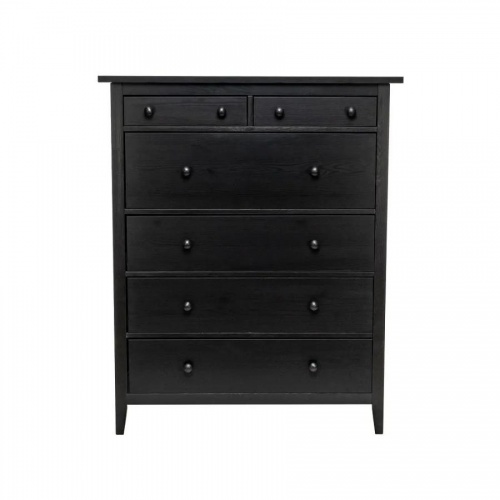 Комод Leset Мира 06 черный ручки черные