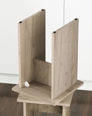 Табурет СН-005.012 дуб крафт серый 