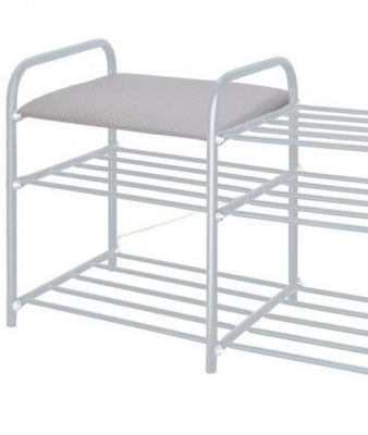 Этажерка для обуви NIKA Люкс 3 серебро 