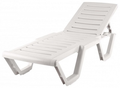 Шезлонг Ellastik Plast Атлант 186x63x32 белый