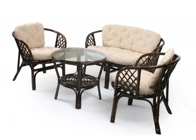 IND Комплект Багама 1 с диваном темно-коричневый 