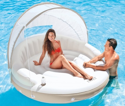 Надувной круг-шезлонг Intex Canopy Island 58292EU 199х150 см