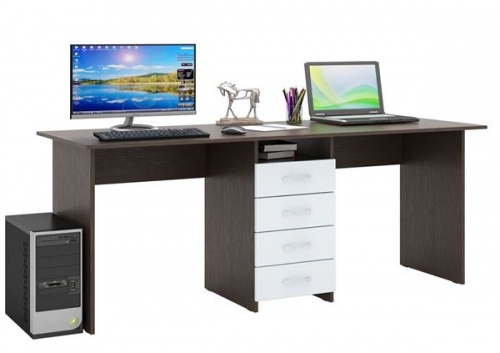 Стол для двоих Тандем-2 (0120) дуб молочный 