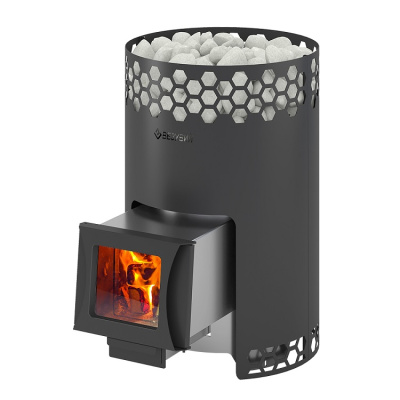 Печь для бани Везувий Чёрная Пчёлка 20 С INOX (ИНОКС)