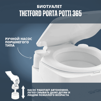 Портативный биотуалет Thetford Porta Potti Qube 365 белый