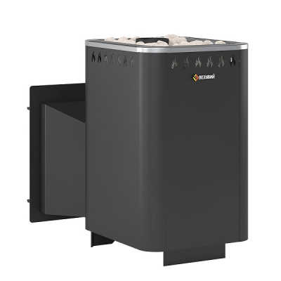 Печь для бани Везувий Русичъ Антрацит 22 Панорама М 2022