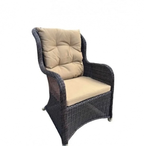 Садовое кресло AMARANT коричневый с бежевой подушкой