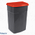 Бак мусорный 90л темно-серый/красный