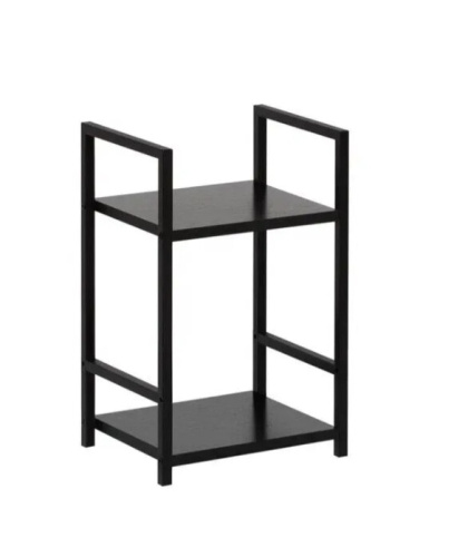 Стеллаж Leset Стилвуд 12 узкий 2 полки черный 
