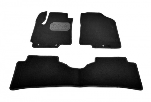 Коврики салона текстильные Kia Rio (RUS(QB) черные