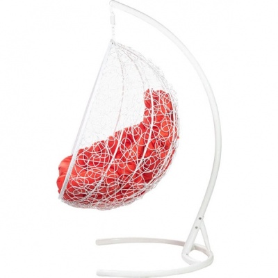 Кресло подвесное BiGarden Gemini White двойной красная подушка 