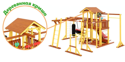 Детская спортивная площадка для дачи Савушка Семейная COMFORT