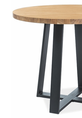 Стол обеденный SIGNAL VASCO дуб/черный d80 