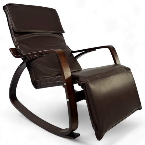 Кресло-качалка Calviano Comfort 1 коричневое PU