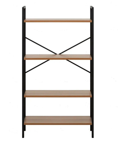 Стеллаж Leset Стилвуд 24 широкий 4 полки черный орех лион светлый 