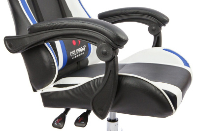 Вибромассажное кресло Calviano ASTI ULTIMATO black white blue 