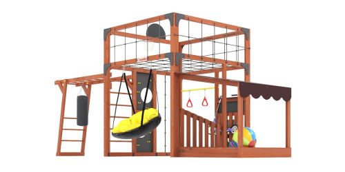 Детская площадка для дачи Савушка КУБ-4 Махагон