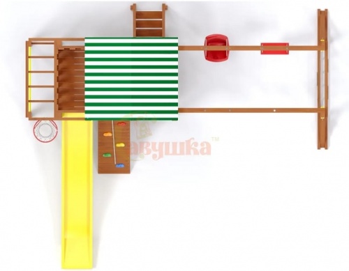 Детская спортивная площадка для дачи Савушка Мастер 4 Махагон Plus