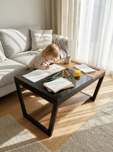 Стол журнальный BeautyStyle 31 дуб вотан черный 