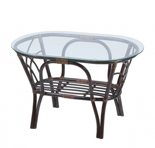 IND Комплект Багама дуэт темно-коричневый подушка бежевая овальный стол 