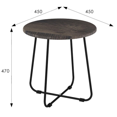 Стол журнальный BeautyStyle 14 дуб марон черный 