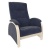 Кресло глайдер Balance-2 Denim blue, дуб шампань