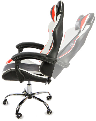 Вибромассажное кресло Calviano ASTI ULTIMATO black white red 