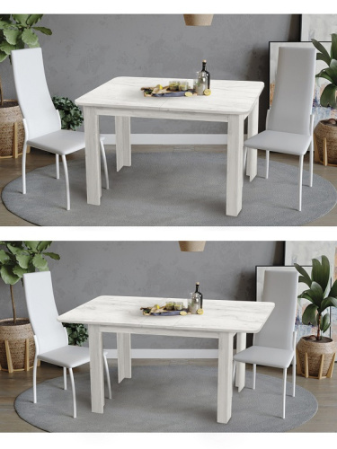 Стол обеденный СН-130.01 дуб крафт белый 