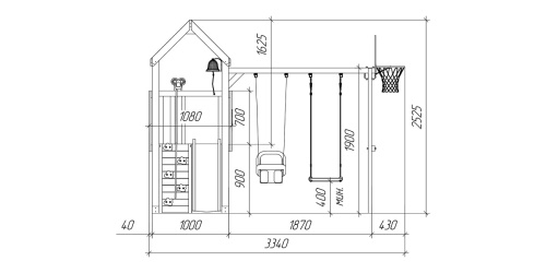 Детская площадка для дачи Савушка TooSun 11 салатовый