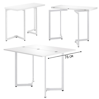 Стол-консоль Арлен 1 белый шагрень металл белый 