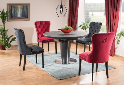 Стол обеденный SIGNAL ORBIT 120 серый керамический 