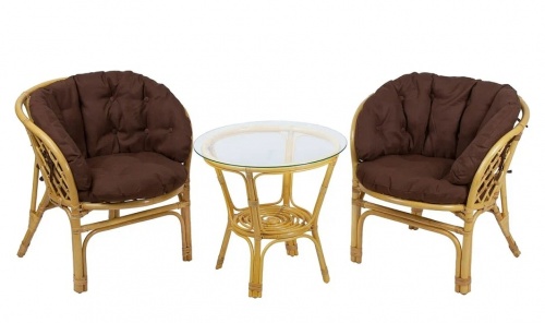 IND Комплект Багама дуэт мед подушка коричневая 