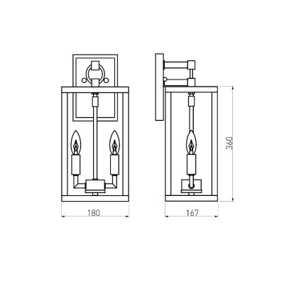 Бра уличное Elektrostandard Candle D 35150/D темно-серый