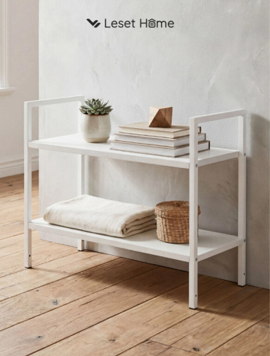 Стеллаж Leset Стилвуд 22 широкий 2 полки белый 