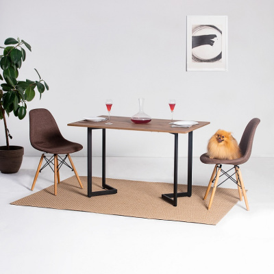 Стол-консоль Арлен 2 дуб табачный металл черный 