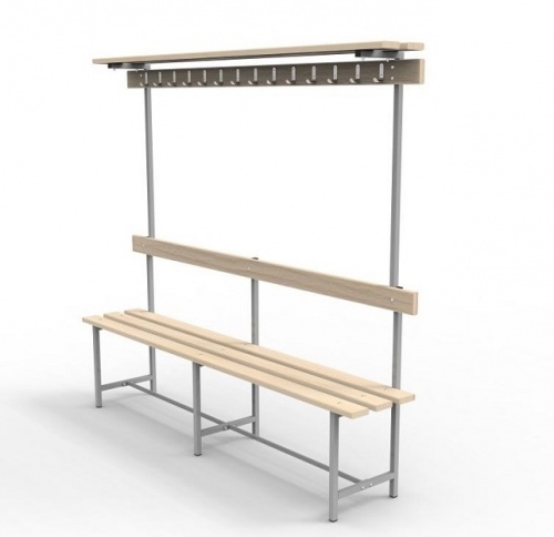 Скамья СВТ-9 с крючками полкой 