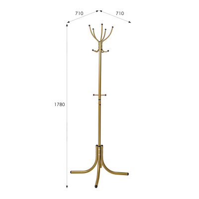 Вешалка напольная М 10 золото 