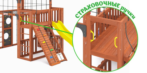 Детская площадка для дачи Савушка КУБ-3 Махагон