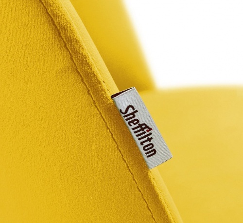 Стул Sheffilton SHT-ST35-1/S95-1 имперский желтый черный муар золото 