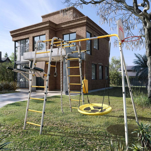 Дачный комплекс Fitness гнездо качели Romana 103.20.05 серый жёлтый 