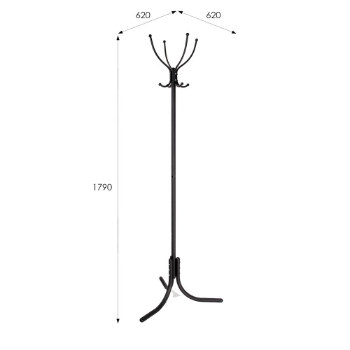 Вешалка напольная М 3 черный 