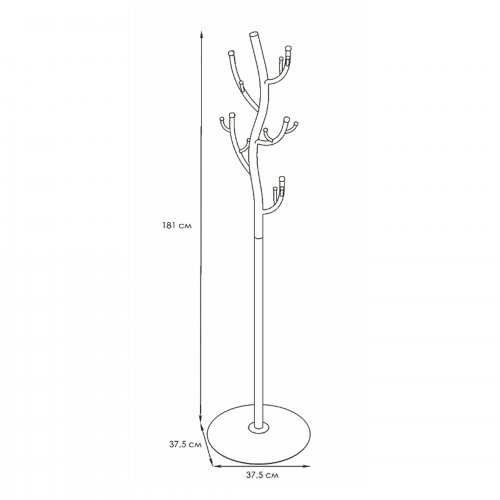 Вешалка напольная Дерево (чёрный) 
