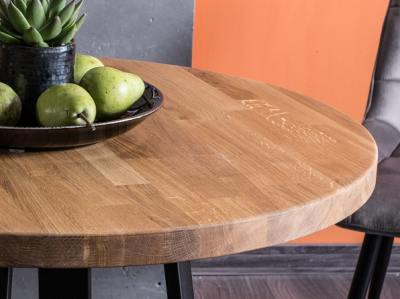 Стол обеденный SIGNAL VASCO 80 дуб натуральный/черный 