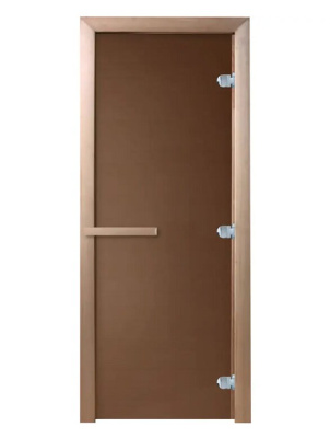 Дверь для сауны Doorwood Теплая ночь 700x1700 бронза матовая коробка лиственных пород