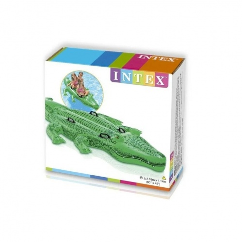 Надувная игрушка-наездник Intex Гигантский крокодил 203х114 см 58562NP 3+