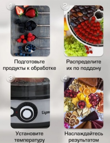 Сушилка для овощей и фруктов Zigmund Shtain ZFD-406