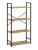 Стеллаж Leset Стилвуд 24 широкий 4 полки черный дуб крафт золотой Стеллаж Leset Стилвуд 24 широкий 4 полки черный дуб крафт золотой