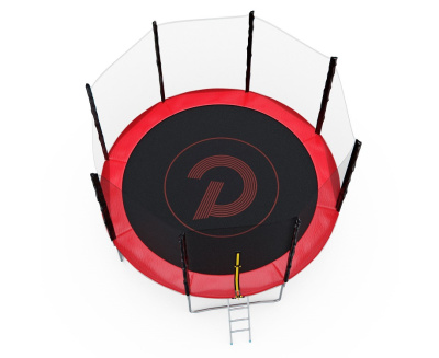 Батут с сеткой DFC PELPO 12ft с лестницей RED