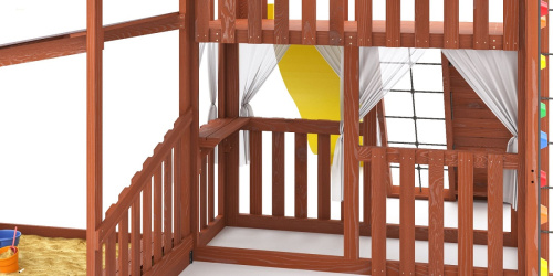 Детская площадка для дачи Савушка КУБ-5 Махагон