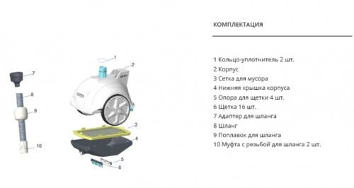 Робот-пылесос для чистки бассейна Intex ZX50 Auto Pool Cleaner (28007)